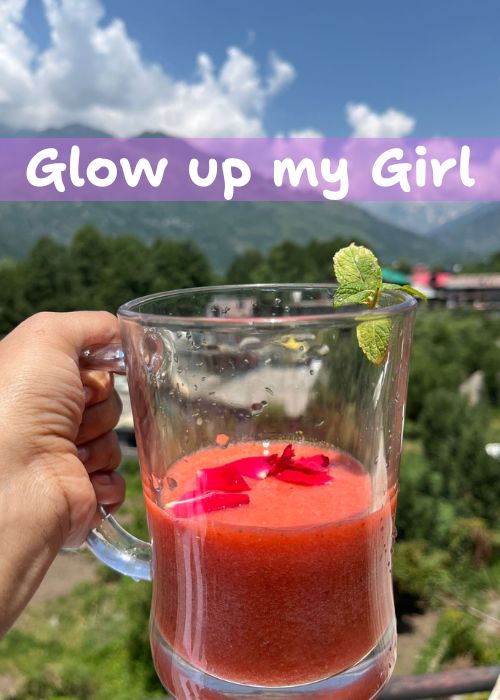 Strawberry rose lemonade
