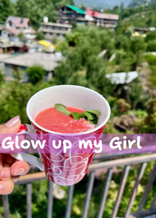 strawberry cherry glow drink