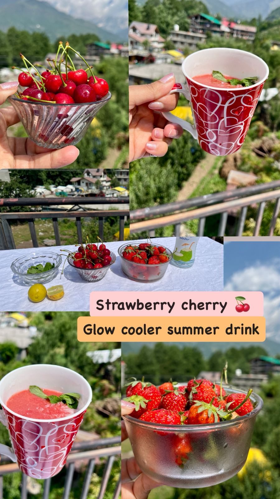 strawberry cherry glow drink