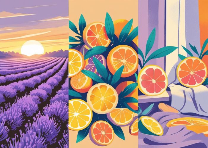 Lavender for winding down. Citrus for an energy boost. Vanilla for cozy vibes.