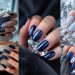 winter blue nails