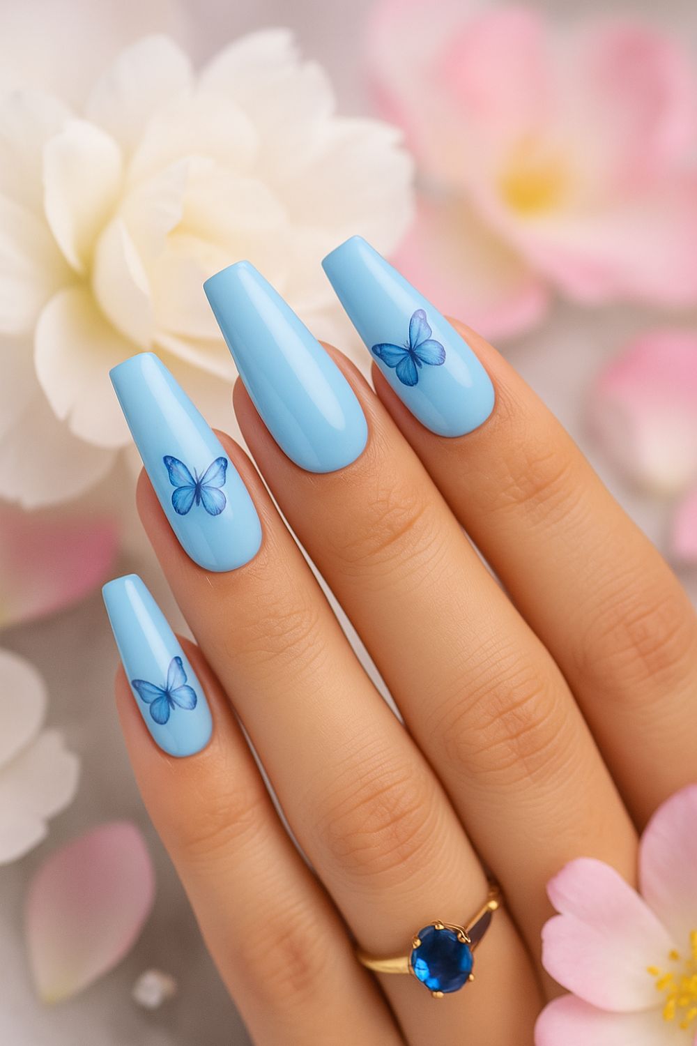 blue nail ideas inspo