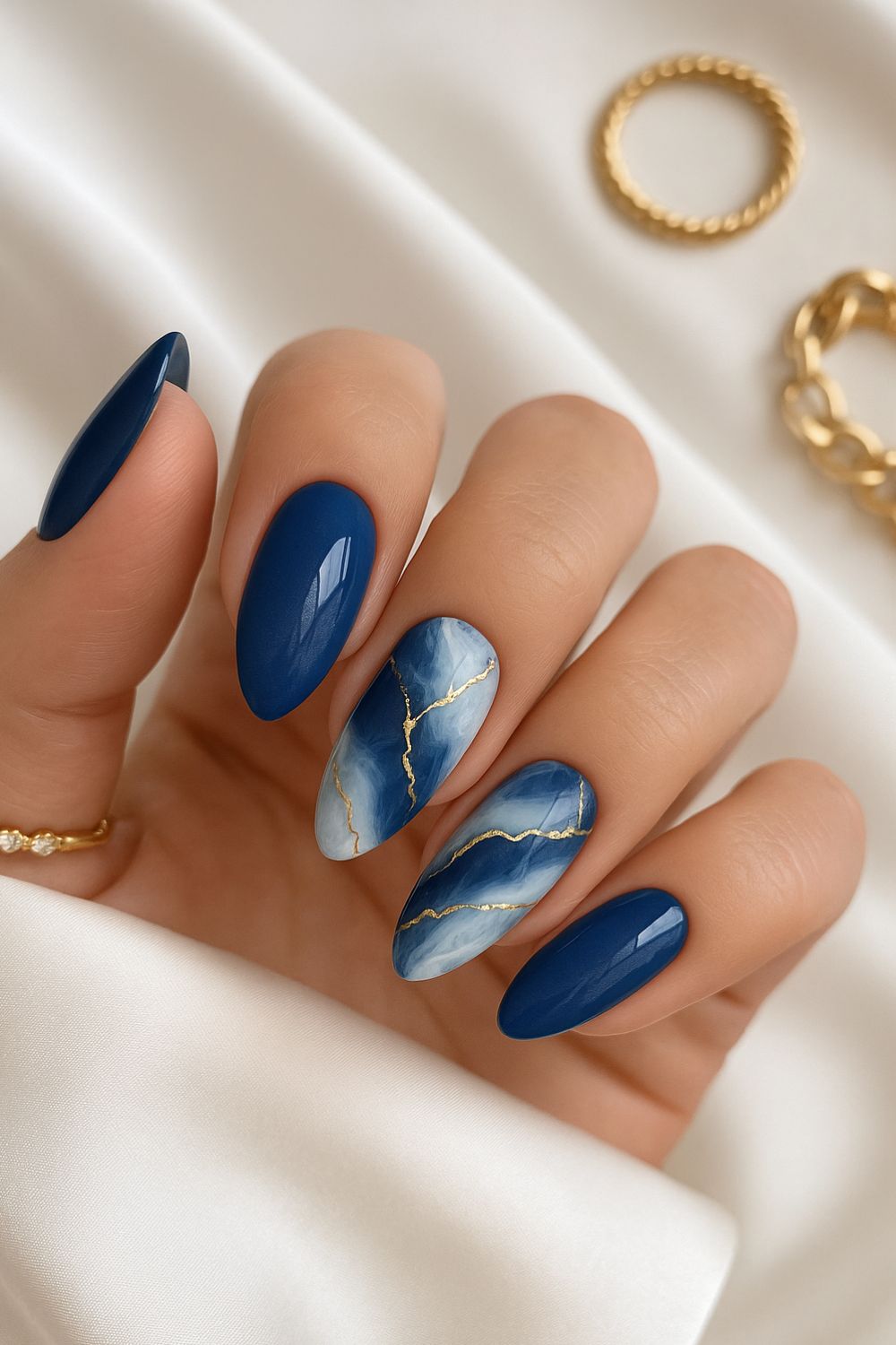 blue nail ideas inspo