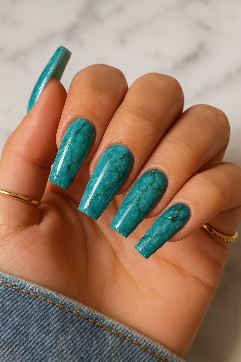 blue nail ideas inspo